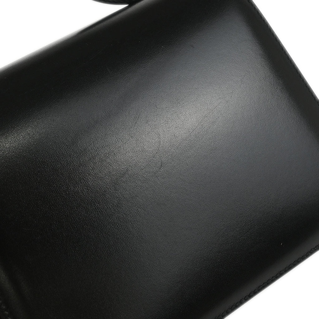 Hermes 2018 Black Box Calf Mini Constance 18 Shoulder Bag