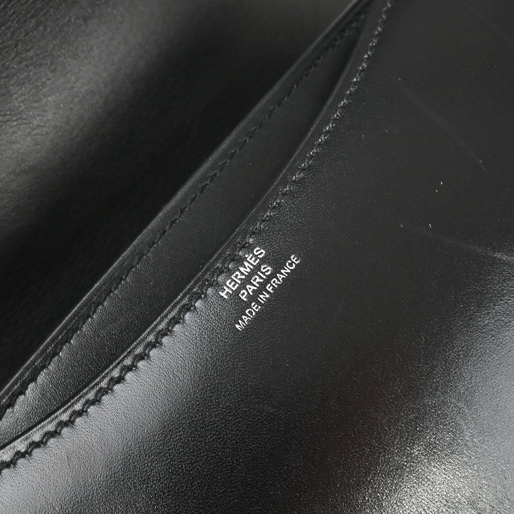 Hermes 2018 Black Box Calf Mini Constance 18 Shoulder Bag