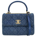 Chanel 2017-2018 Blue Denim Trendy CC 2way Shoulder Handbag