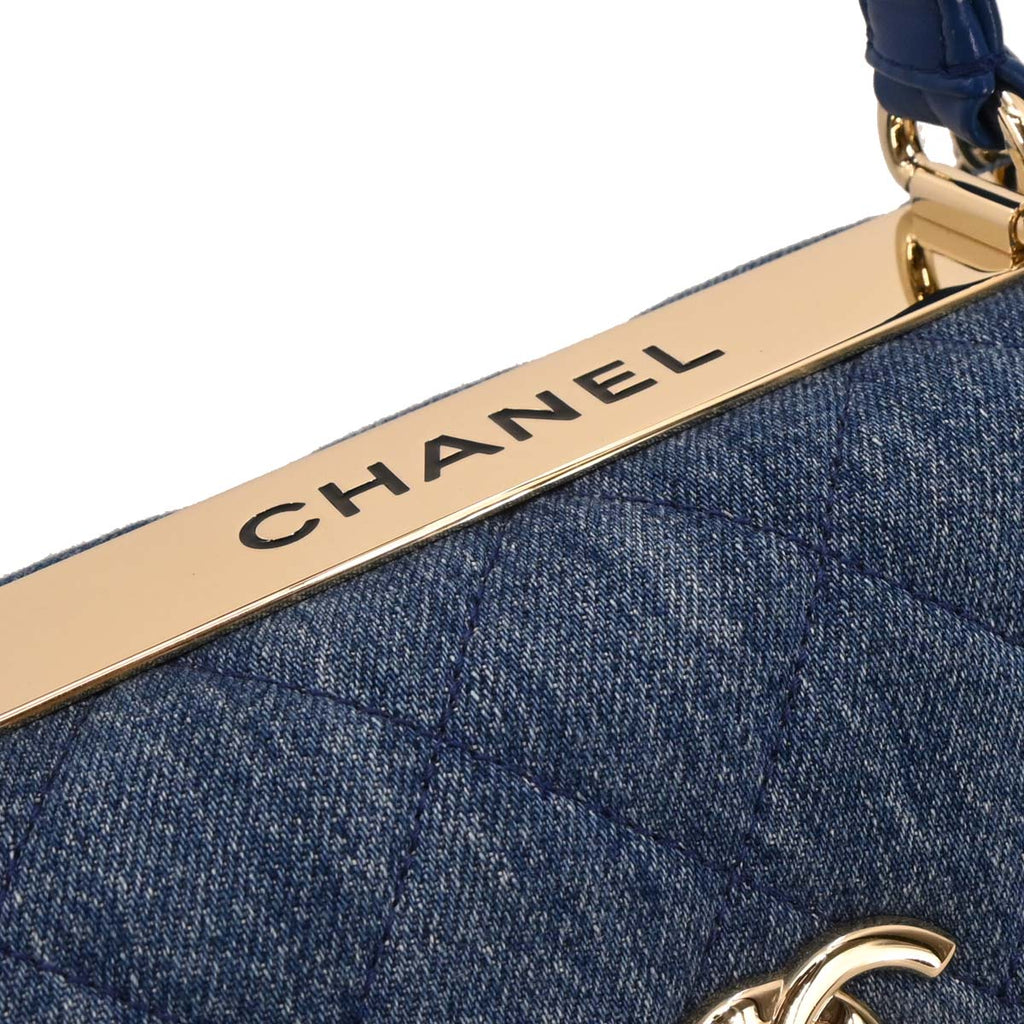 Chanel 2017-2018 Blue Denim Trendy CC 2way Shoulder Handbag