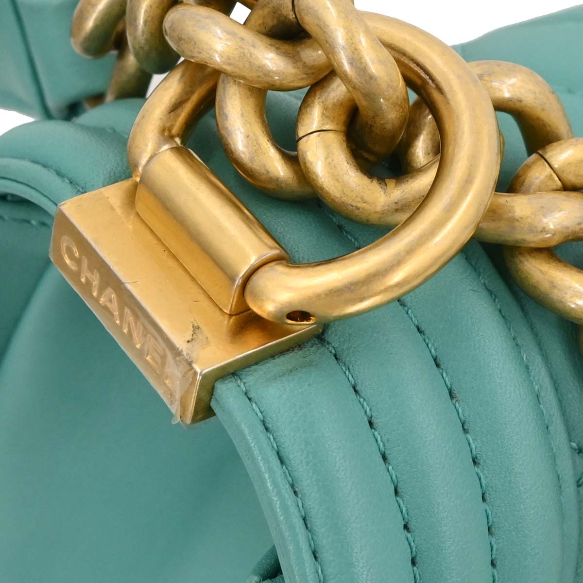 Boy Chanel 2019 Emerald Green Lambskin Small Chain Shoulder