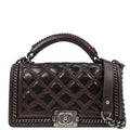 Boy Chanel 2015-2016 Brown Calfskin Medium 2way Shoulder Handbag