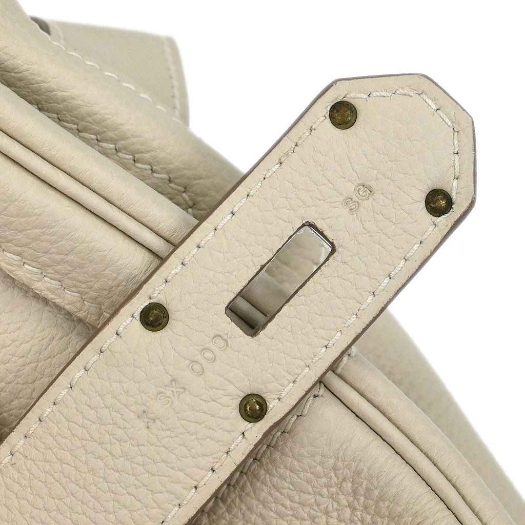 Hermes 2016 Craie Togo Haut a Courroies 50 Handbag