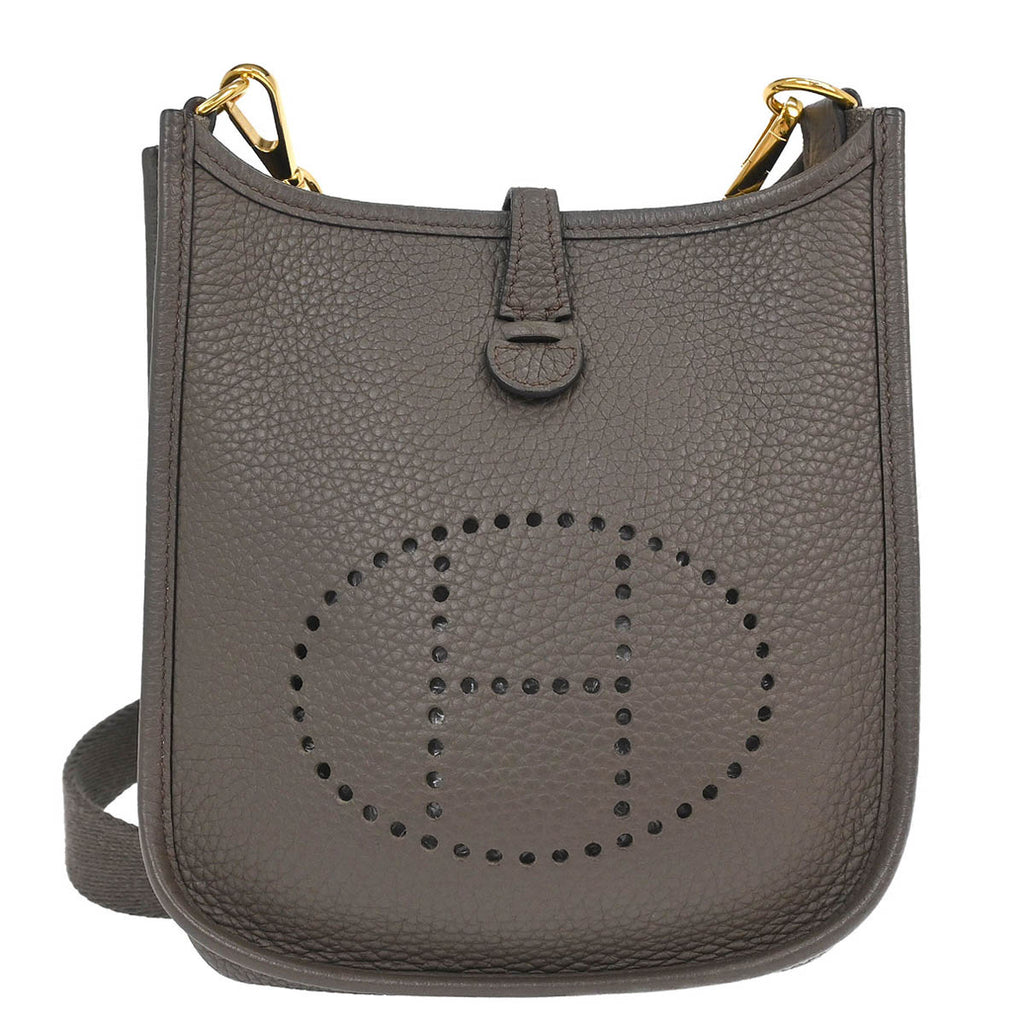 Hermes 2018 Etain Taurillon Clemence Evelyne TPM Shoulder Bag