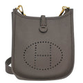 Hermes 2018 Etain Taurillon Clemence Evelyne TPM Shoulder Bag