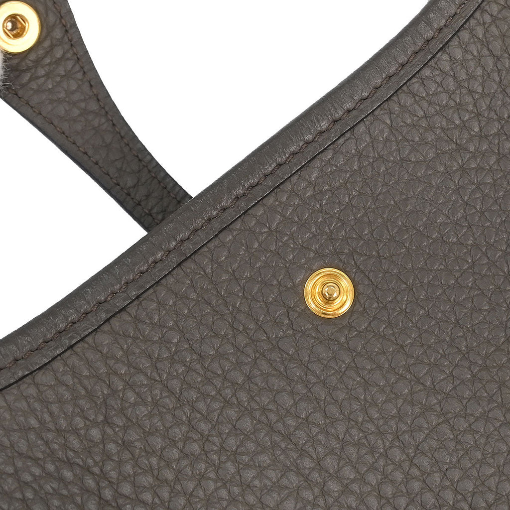 Hermes 2018 Etain Taurillon Clemence Evelyne TPM Shoulder Bag