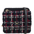Chanel 2019 Navy Lambskin Tweed Shoulder Bag