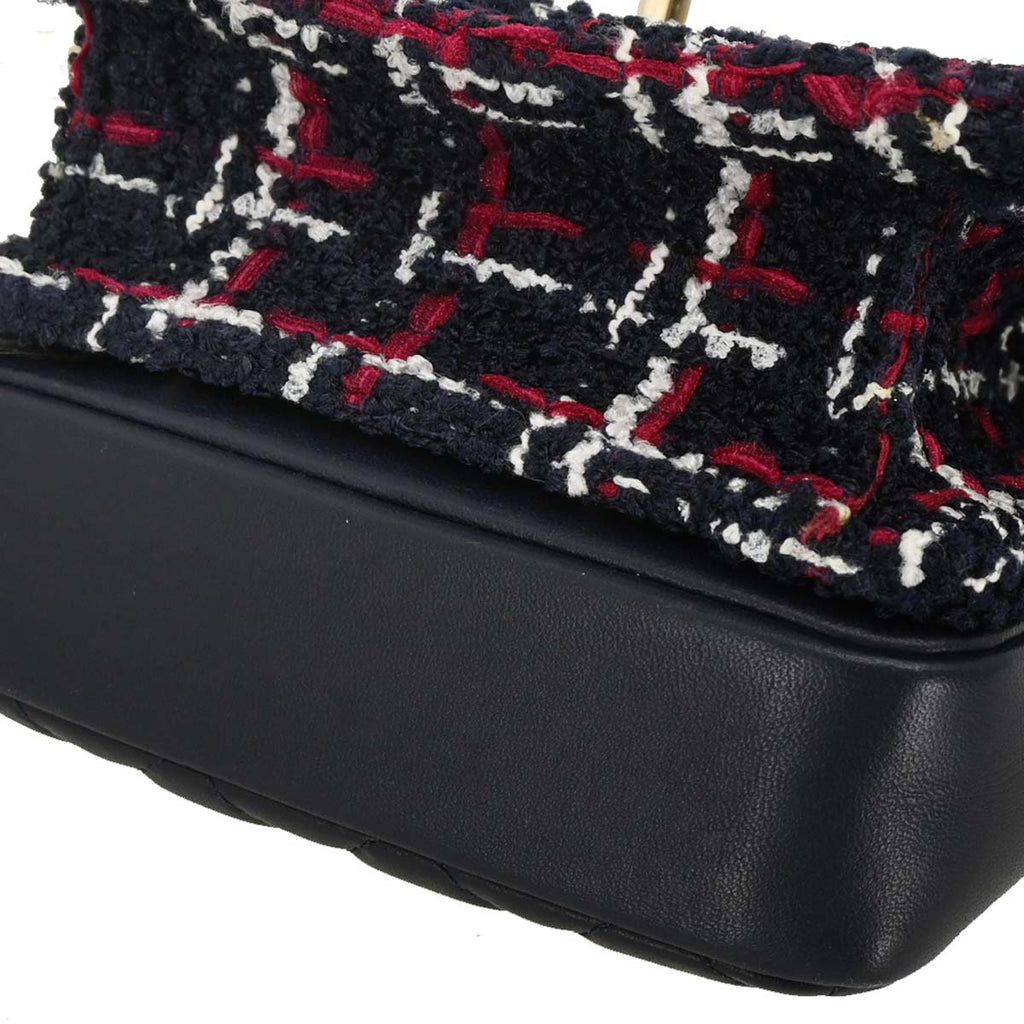 Chanel 2019 Navy Lambskin Tweed Shoulder Bag