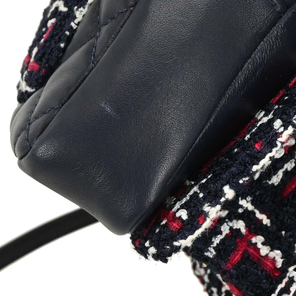 Chanel 2019 Navy Lambskin Tweed Shoulder Bag