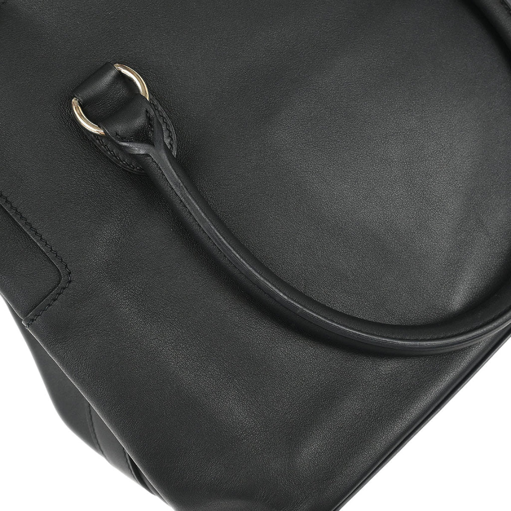 Hermes 2015 Black Swift Toolbox 26 2way Shoulder Handbag