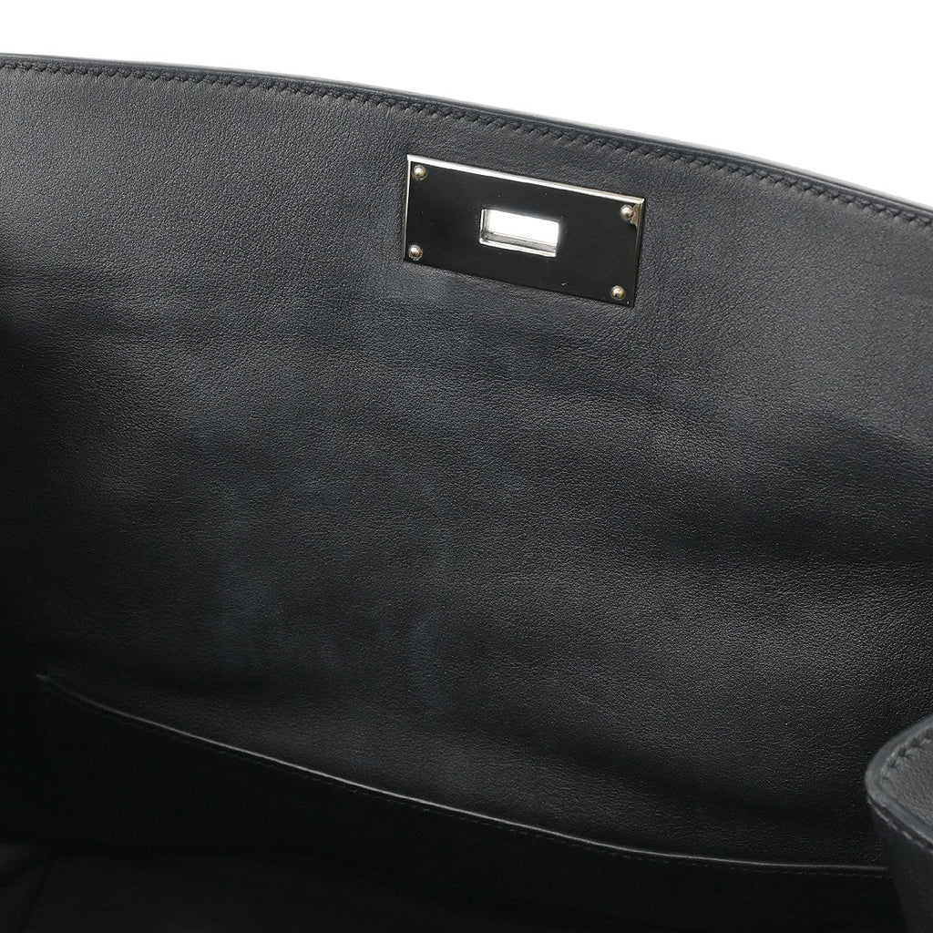 Hermes 2015 Black Swift Toolbox 26 2way Shoulder Handbag