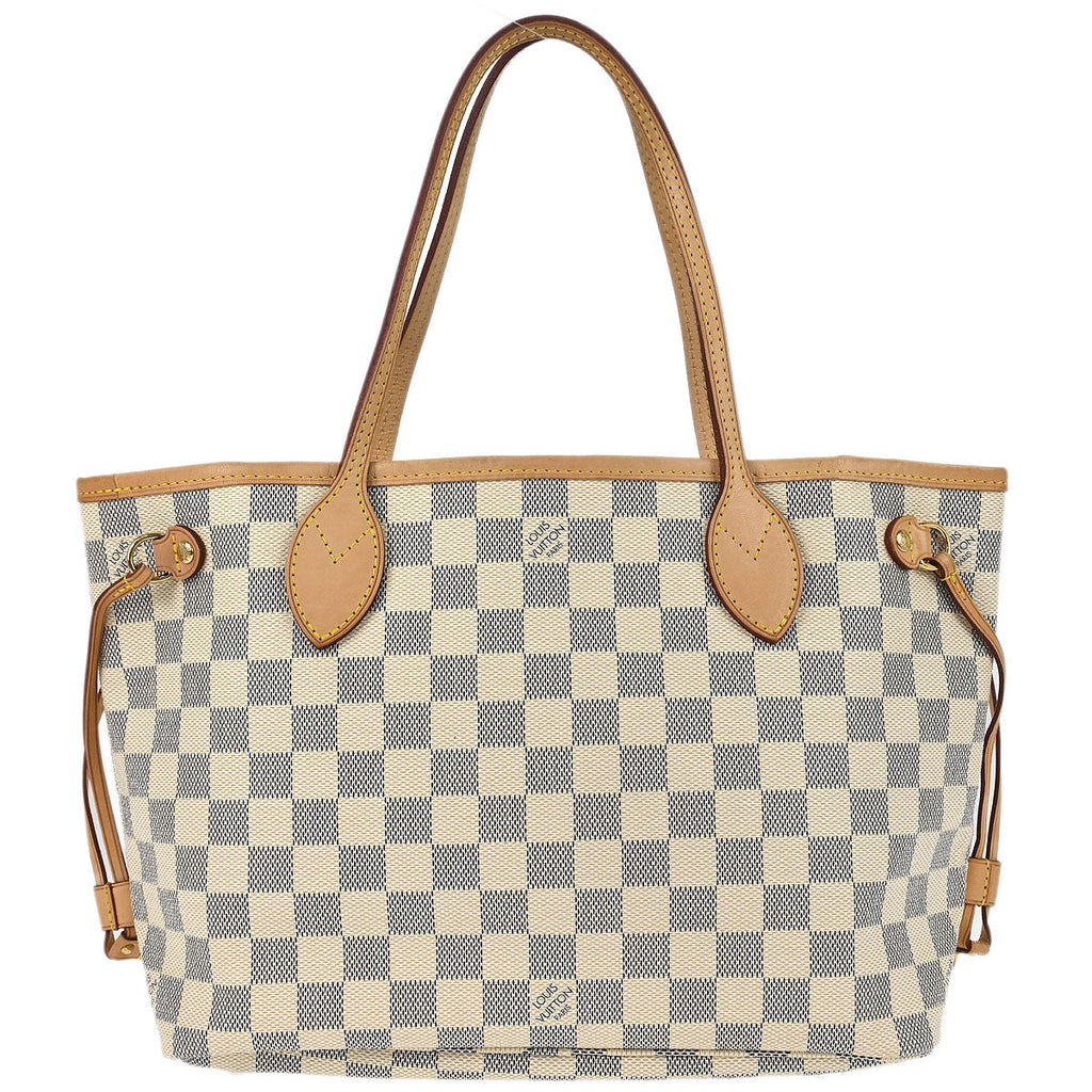 Louis Vuitton 2010 Damier Azur Neverfull PM Tote Handbag N51110