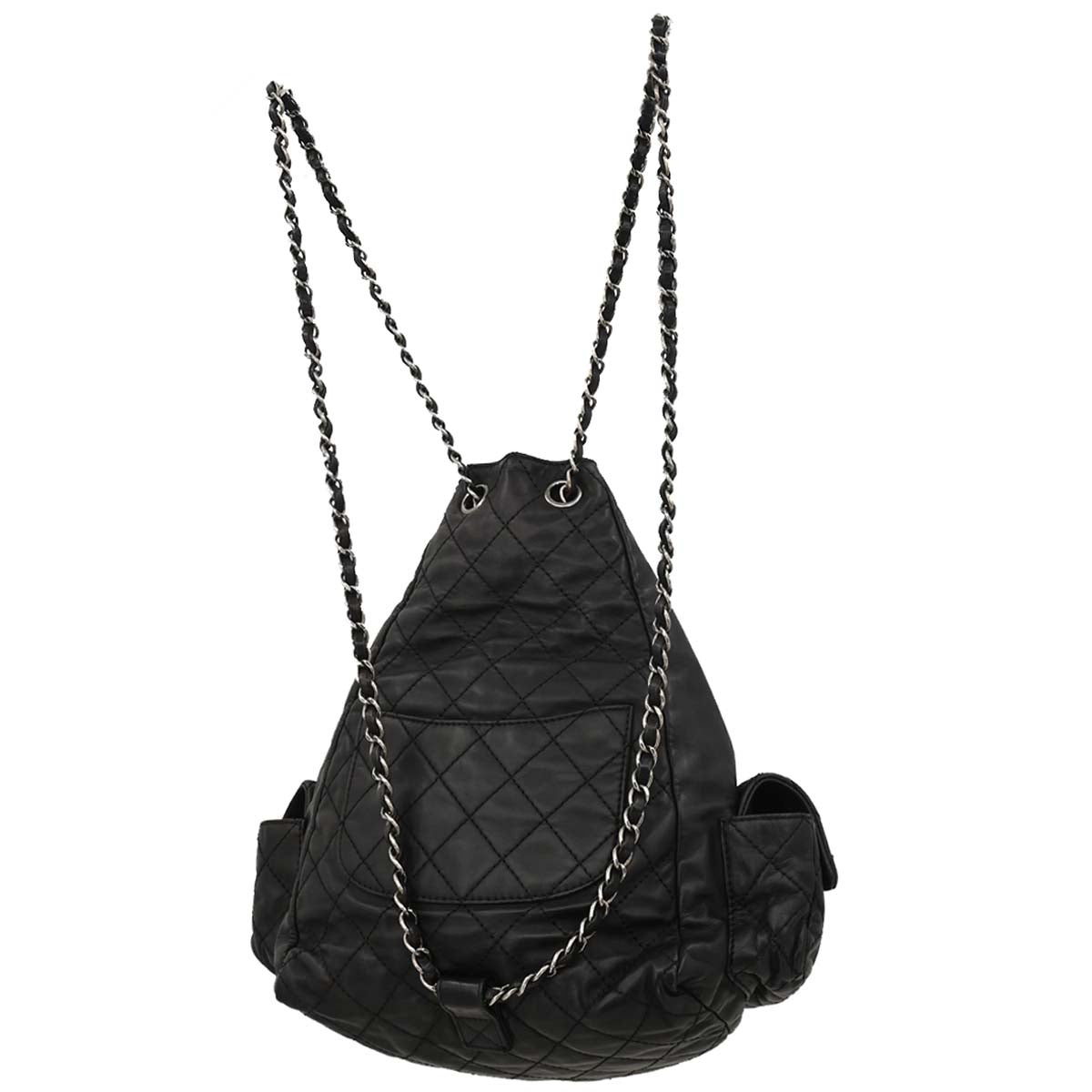 Chanel 2012-2013 Black Lambskin 2way Shoulder Backpack Shoulder Bag