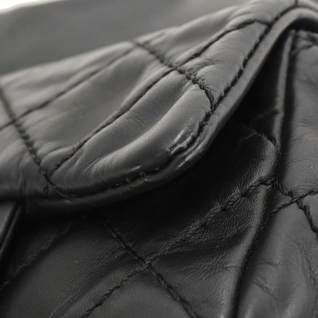 Chanel 2012-2013 Black Lambskin 2way Shoulder Backpack Shoulder Bag