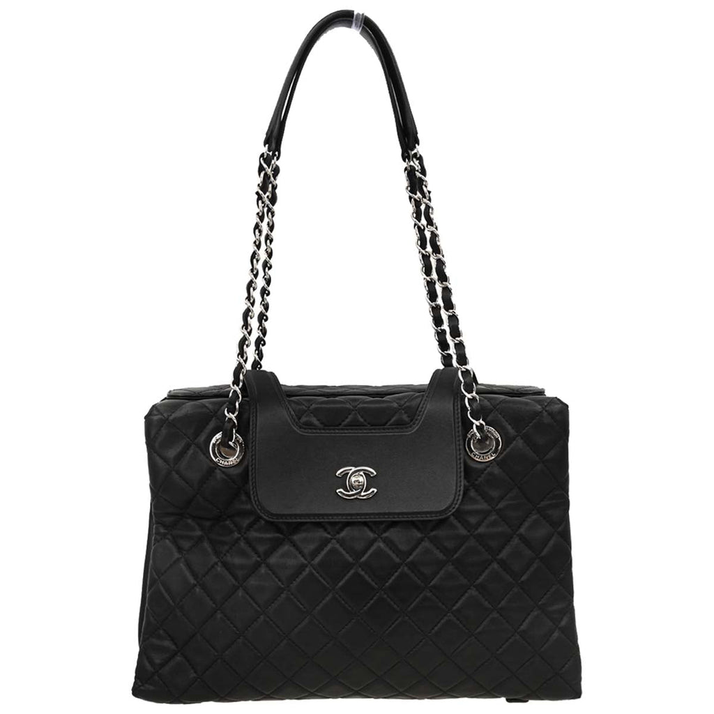 Chanel 2014-2015 Black Lambskin Tote Handbag