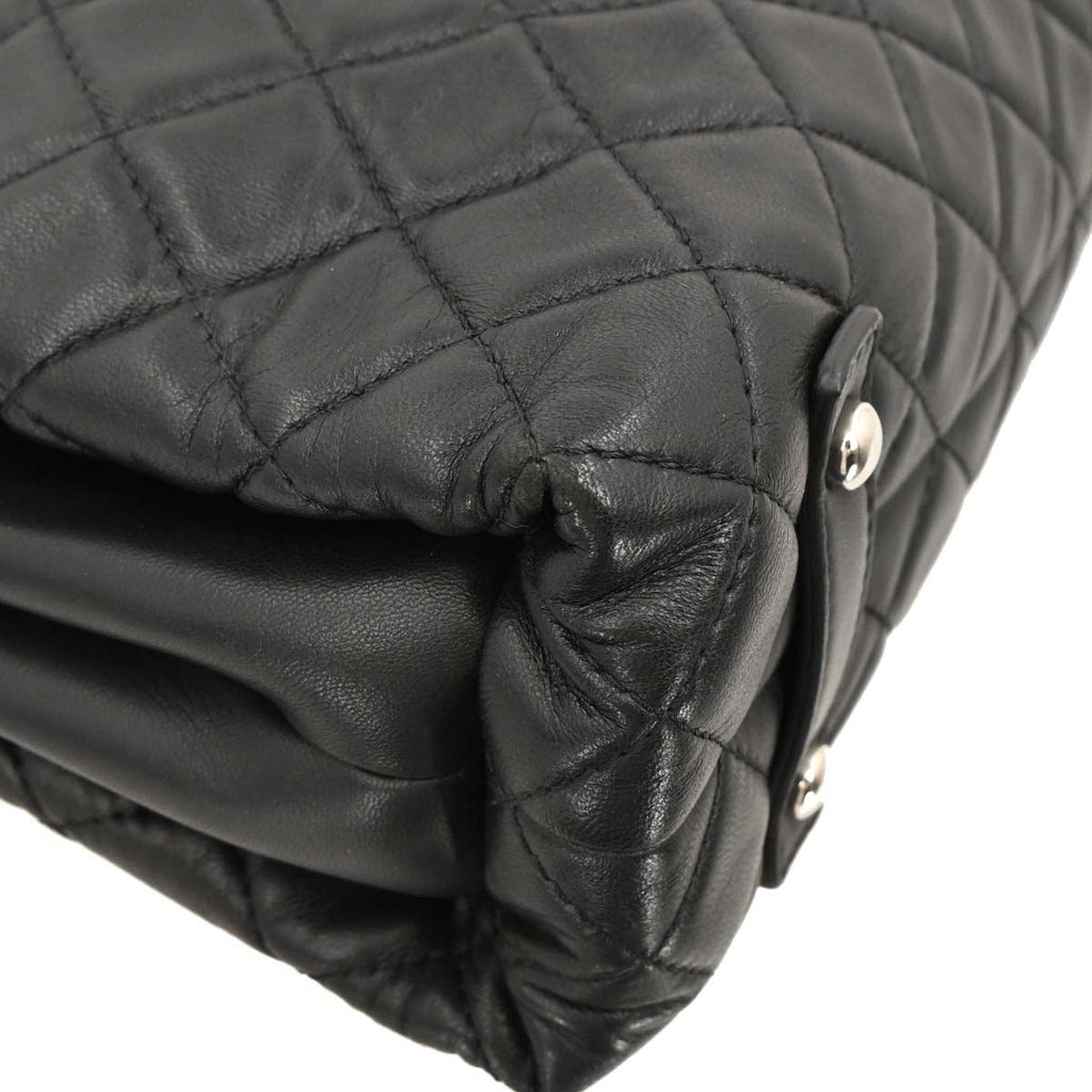 Chanel 2014-2015 Black Lambskin Tote Handbag
