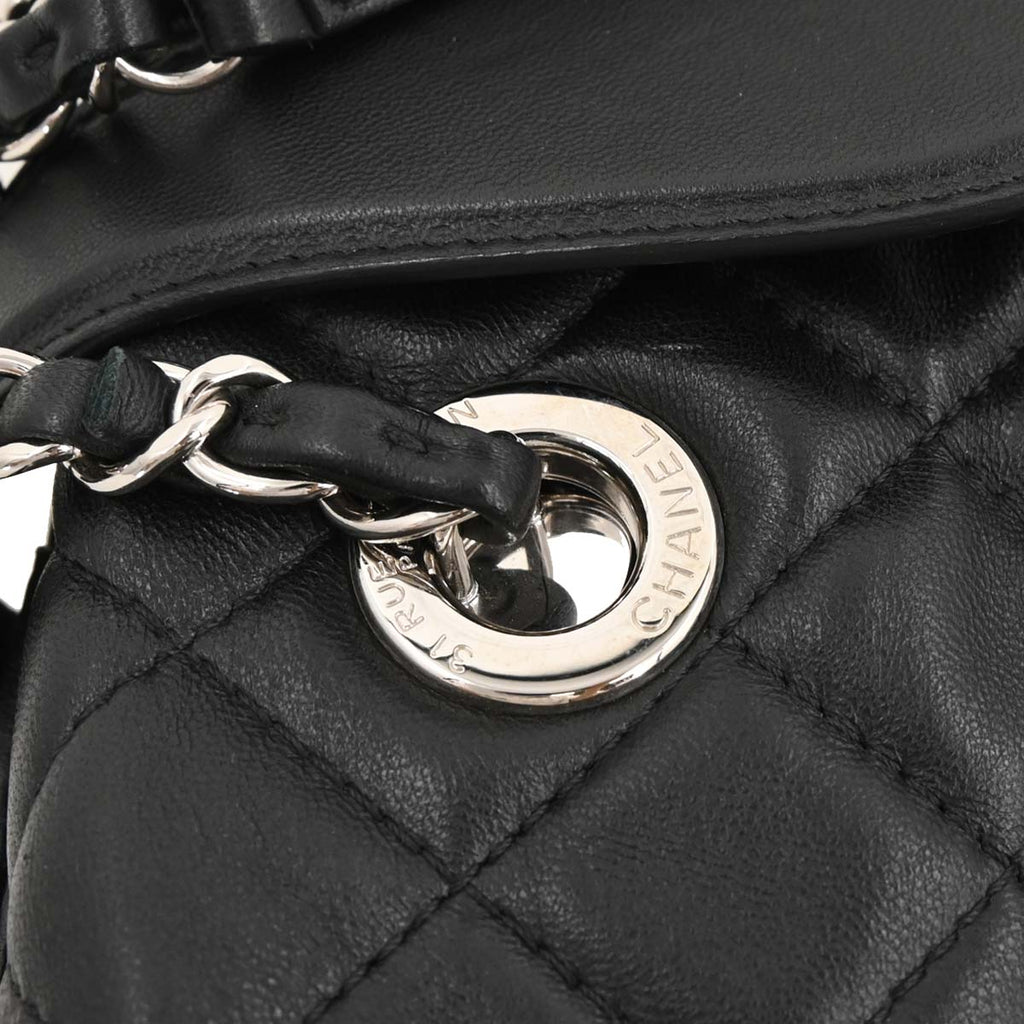 Chanel 2014-2015 Black Lambskin Tote Handbag