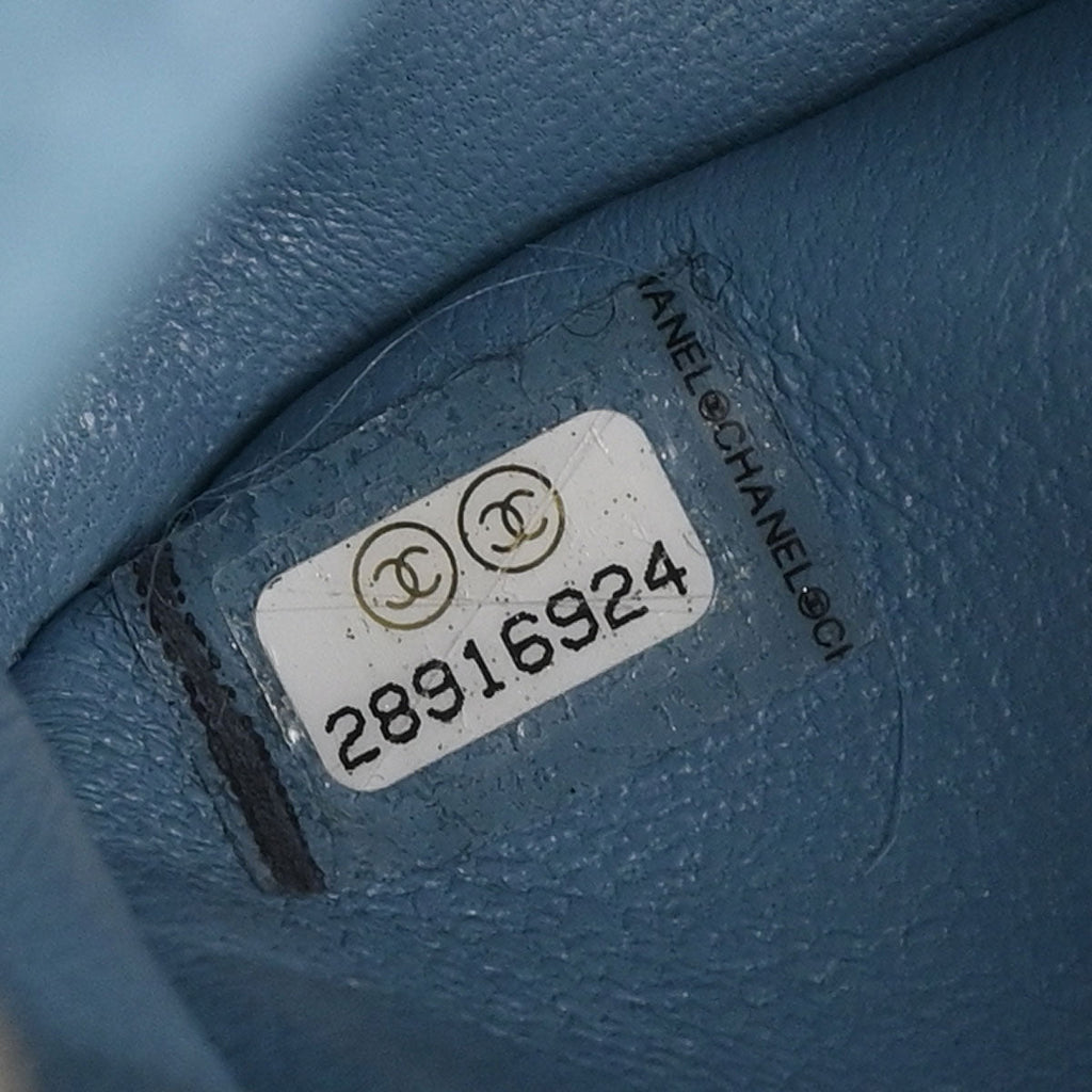 Chanel 2019 Light Blue Shearling Lambskin Shoulder Bag