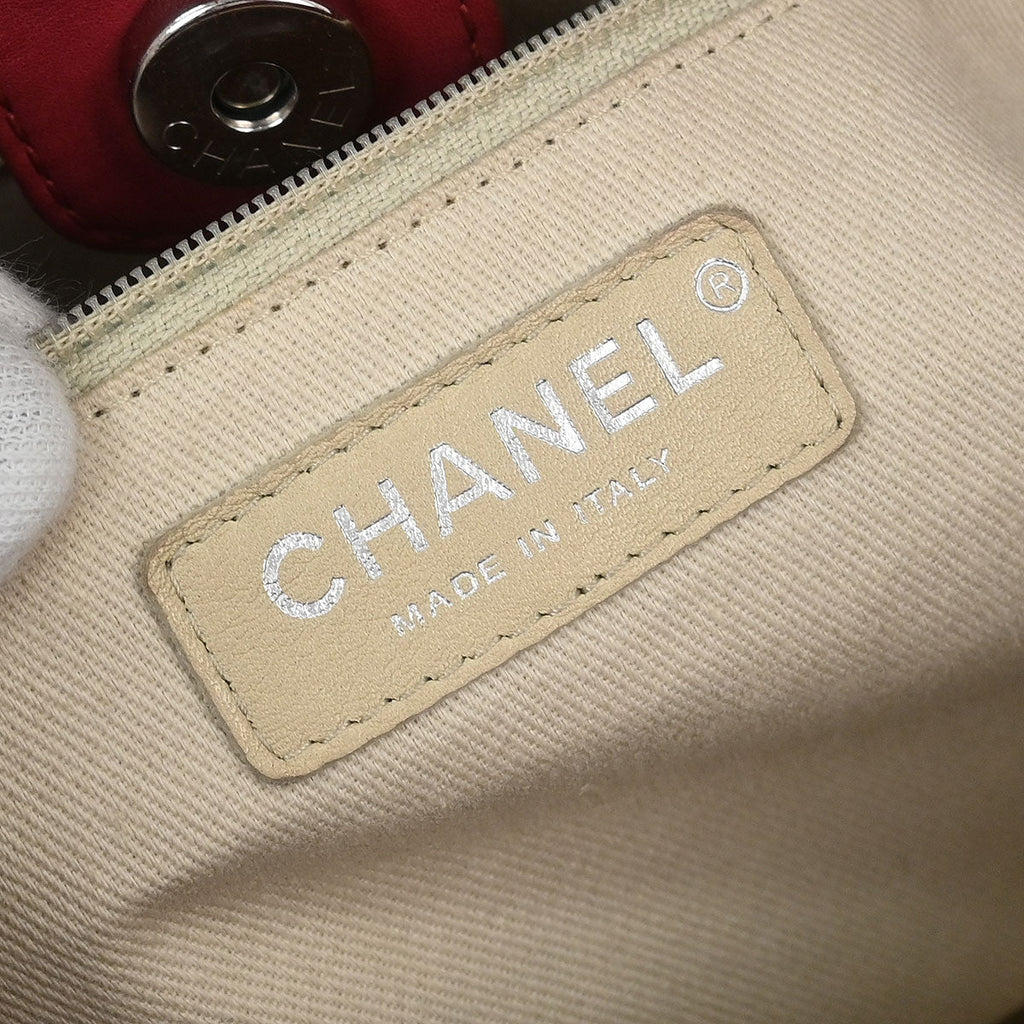 Chanel 2012-2013 Bordeaux Calfskin Hamptons Ultra Stitch Tote Chain Handbag