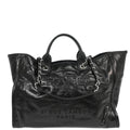 Chanel 2016-2017 Black Calfskin Medium Deauville 2way Shoulder Tote Bag