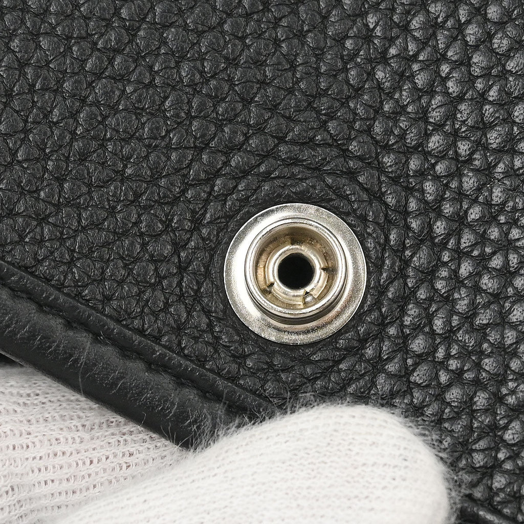 Hermes 2017 Black Taurillon Clemence Evelyne 3 29 PM Shoulder Bag