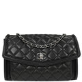 Chanel 2014-2015 Black Lambskin Chain Shoulder Bag