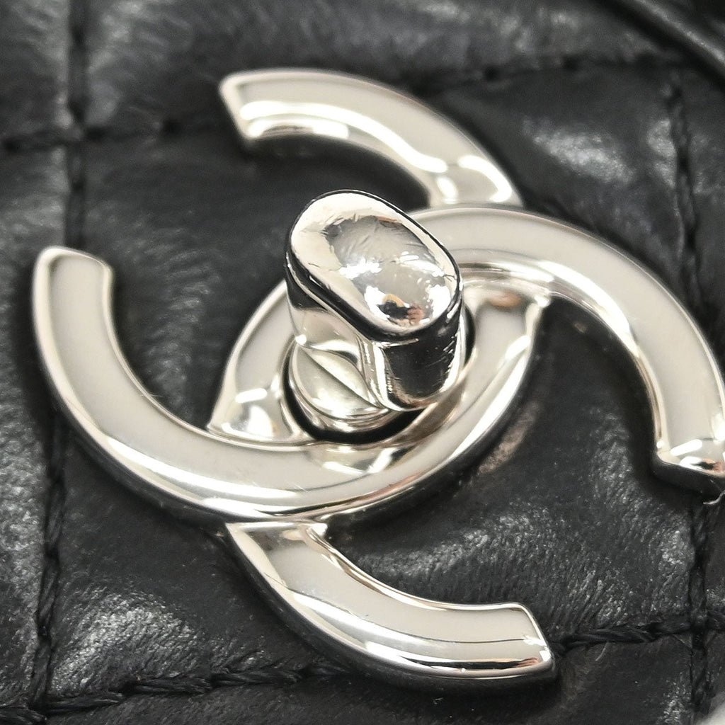 Chanel 2014-2015 Black Lambskin Chain Shoulder Bag