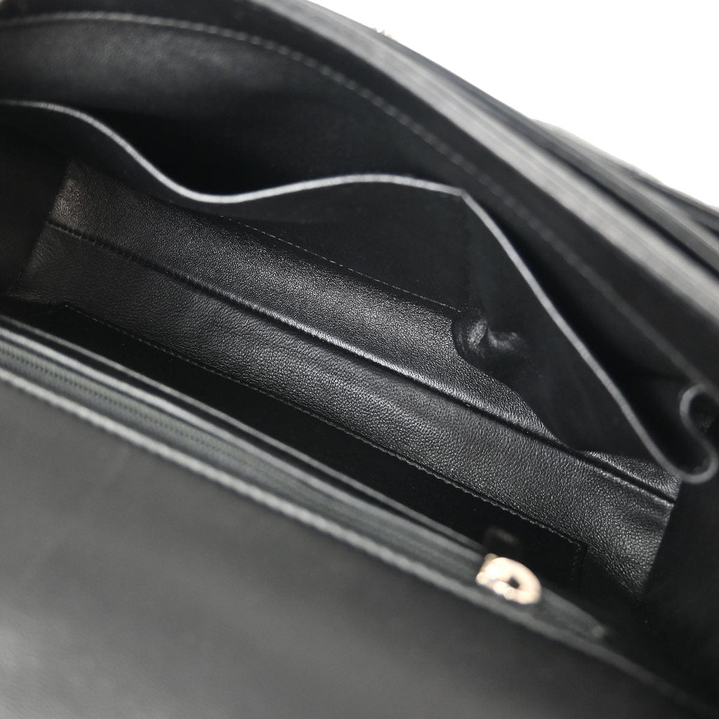 Chanel 2014-2015 Black Lambskin Chain Shoulder Bag