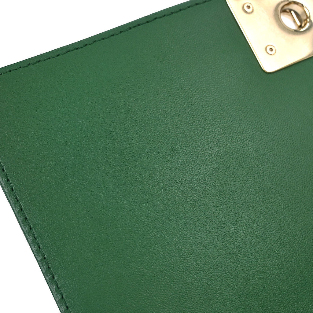 Boy Chanel 2016-2017 Green Lambskin Medium Shoulder Bag