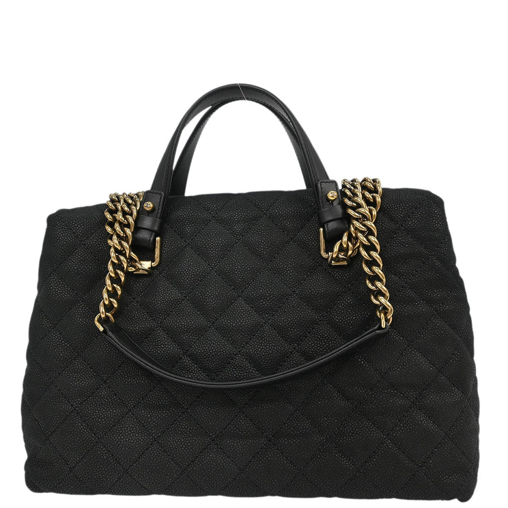 Chanel 2012-2013 Black Caviar 2way Shoulder Handbag