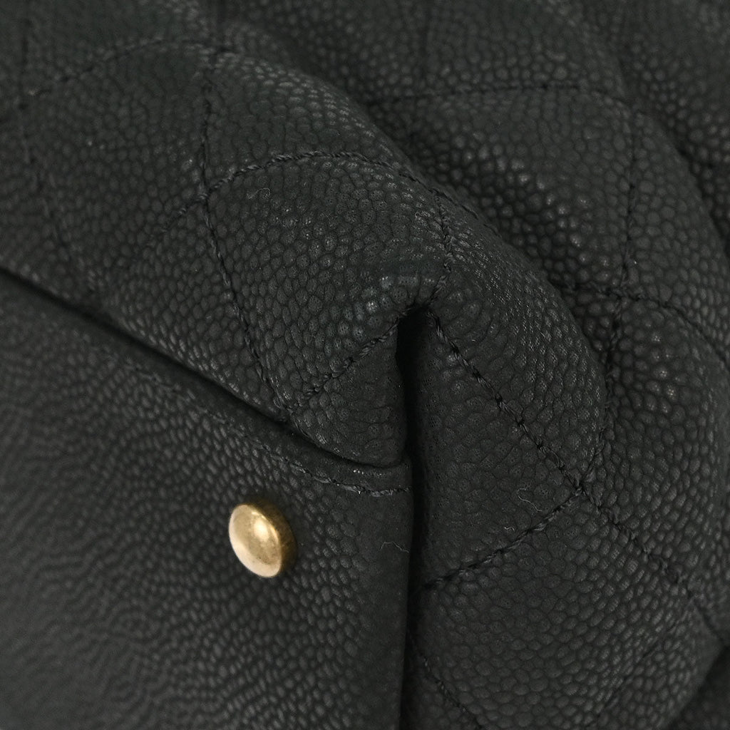 Chanel 2012-2013 Black Caviar 2way Shoulder Handbag