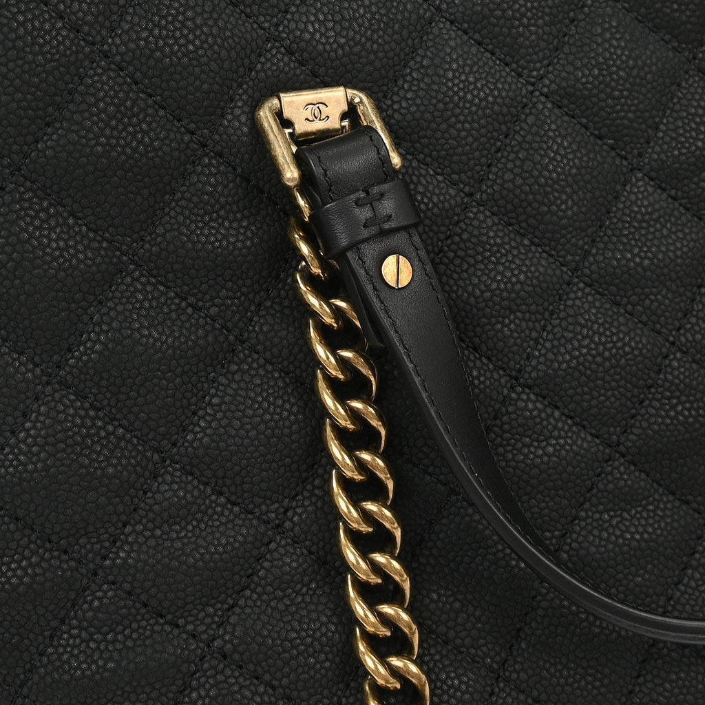 Chanel 2012-2013 Black Caviar 2way Shoulder Handbag