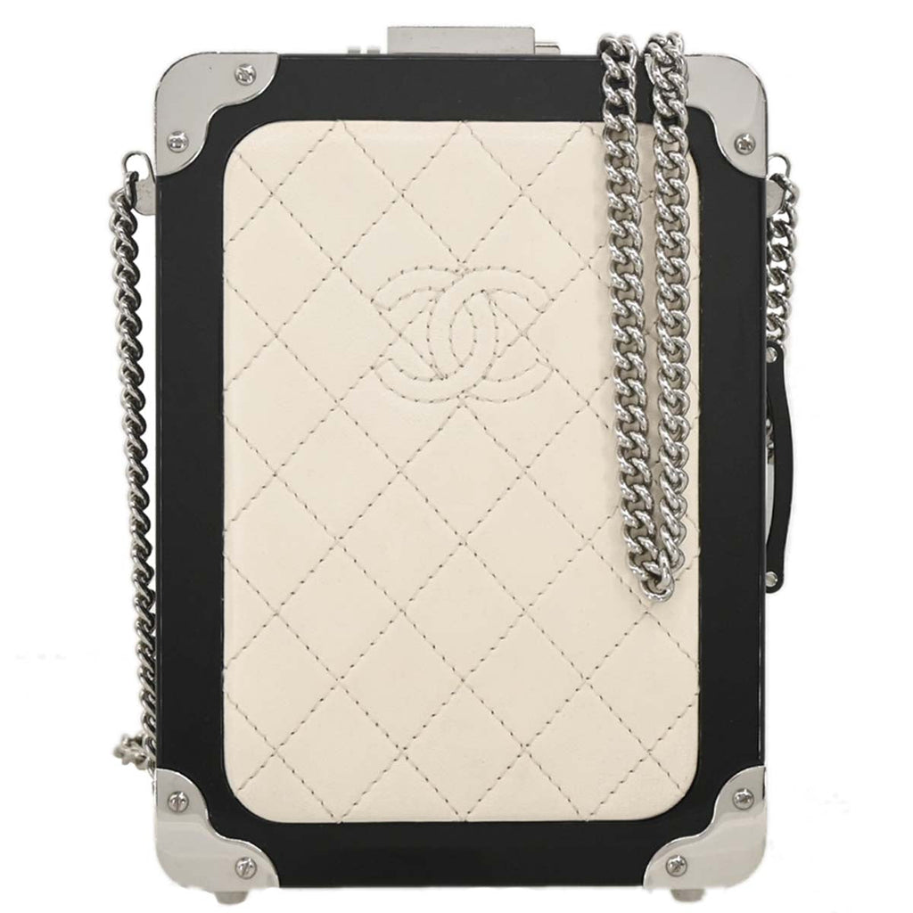 Chanel 2016-2017 Plexiglass Lambskin Evening In The Air Trolley Minaudiere Clutch