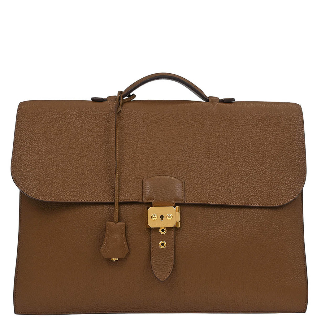 Hermes 2012 Alezan Togo Sac a Depeches 38 Briefcase