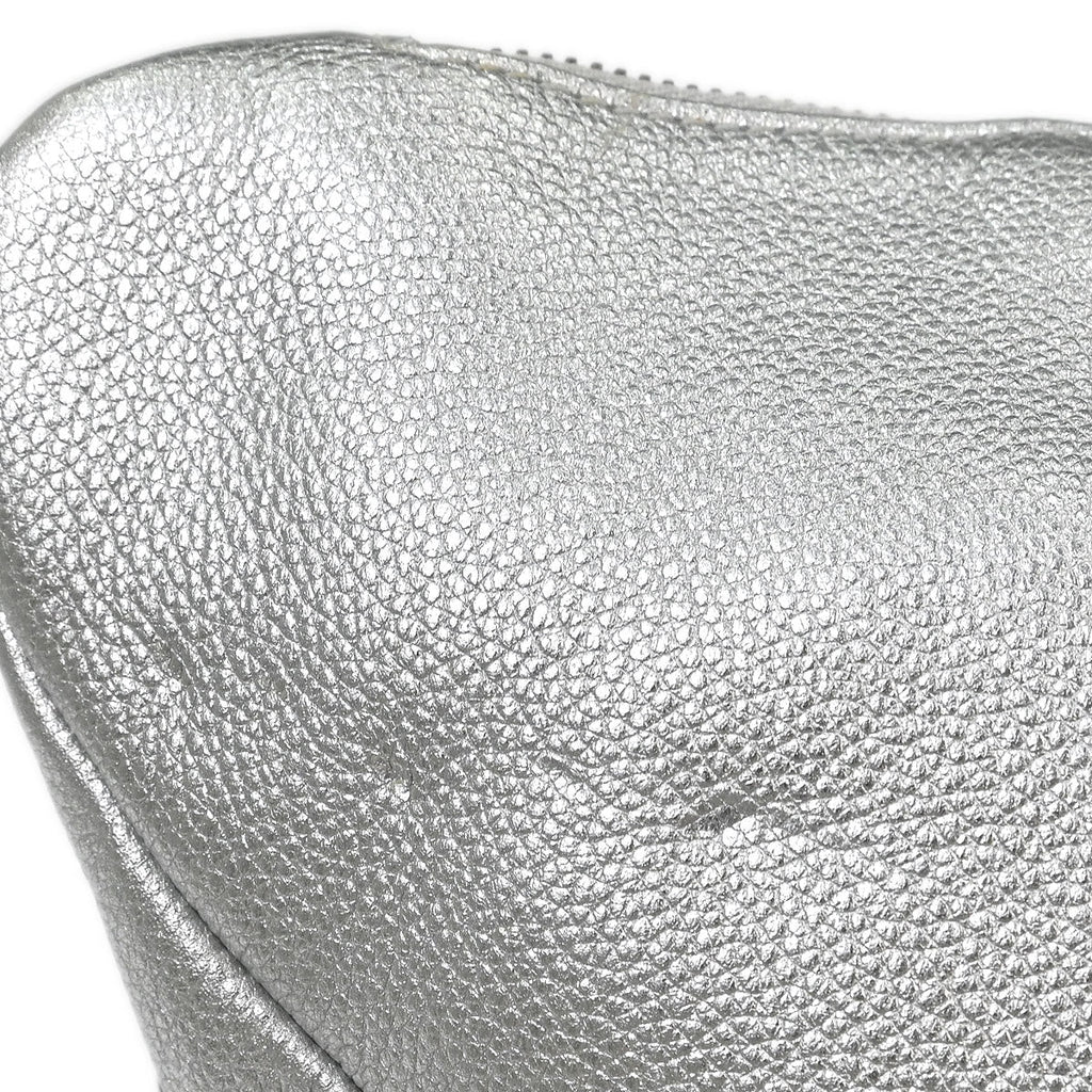 Chanel 2016-2017 Metallic Silver Calfskin Waist Bum Bag