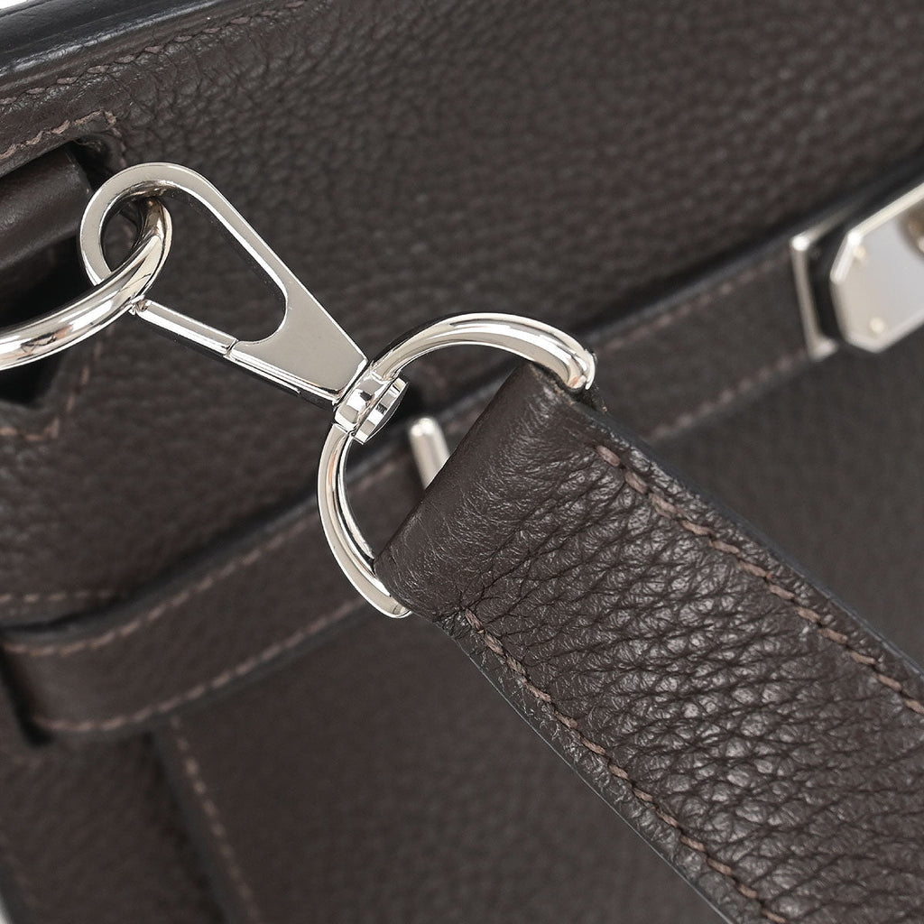 Hermes 2010 Ebene Taurillon Clemence Jypsiere 28 Shoulder Bag