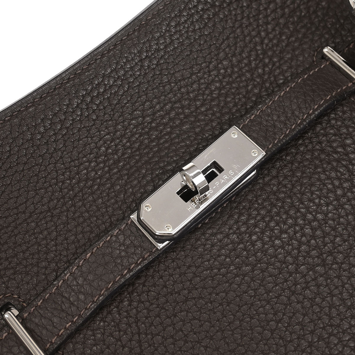 Hermes 2010 Ebene Taurillon Clemence Jypsiere 28 Shoulder Bag