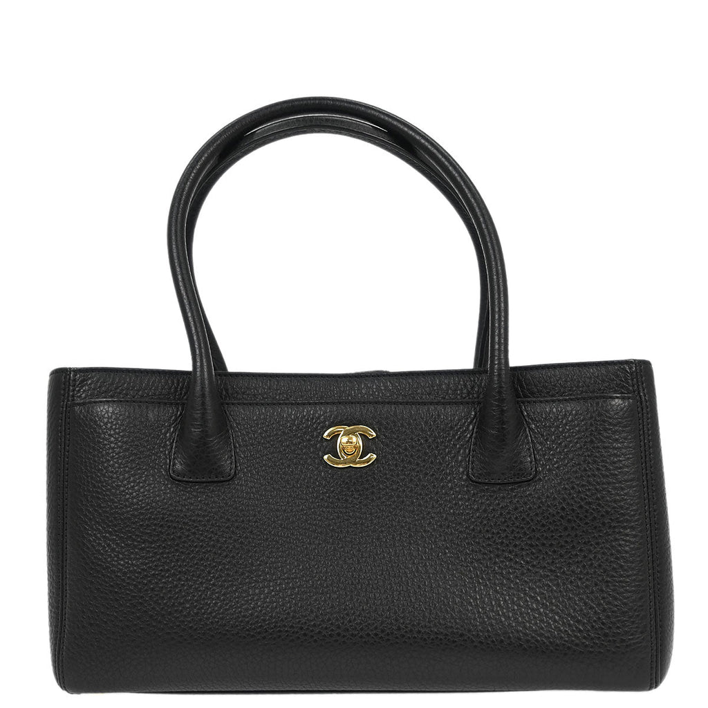 Chanel Black Deerskin Executive Cerf Tote Handbag