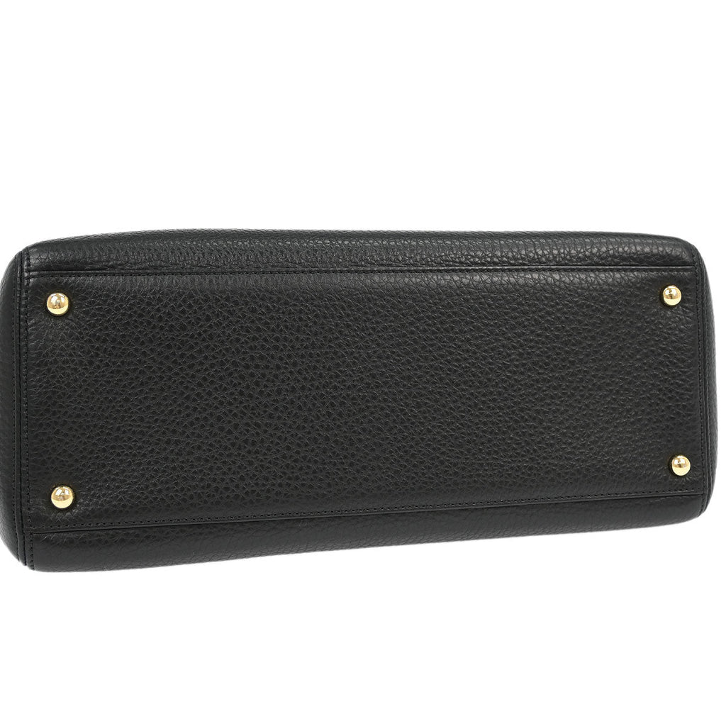 Chanel Black Deerskin Executive Cerf Tote Handbag