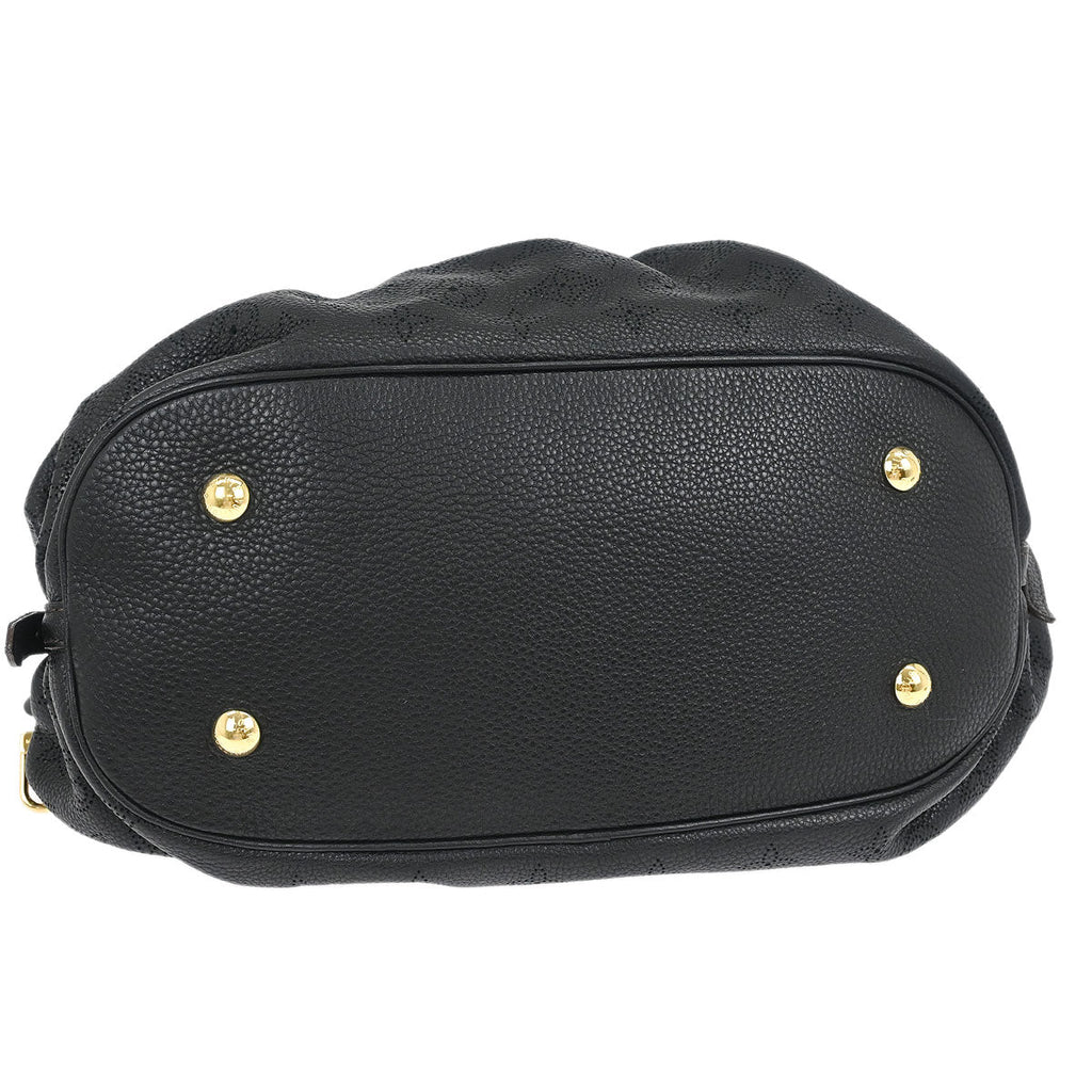 Louis Vuitton 2011 Black Mahina L Hobo Handbag M95765