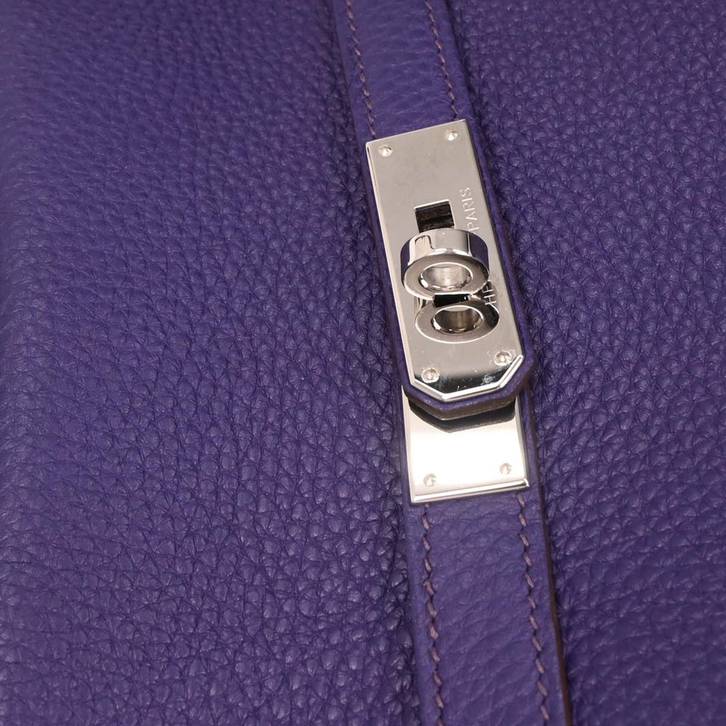 Hermes 2010 Iris Taurillon Clemence Jypsiere 28 Shoulder Bag