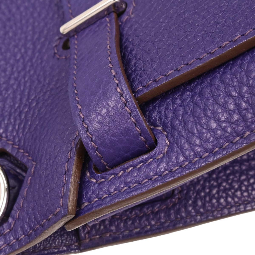 Hermes 2010 Iris Taurillon Clemence Jypsiere 28 Shoulder Bag