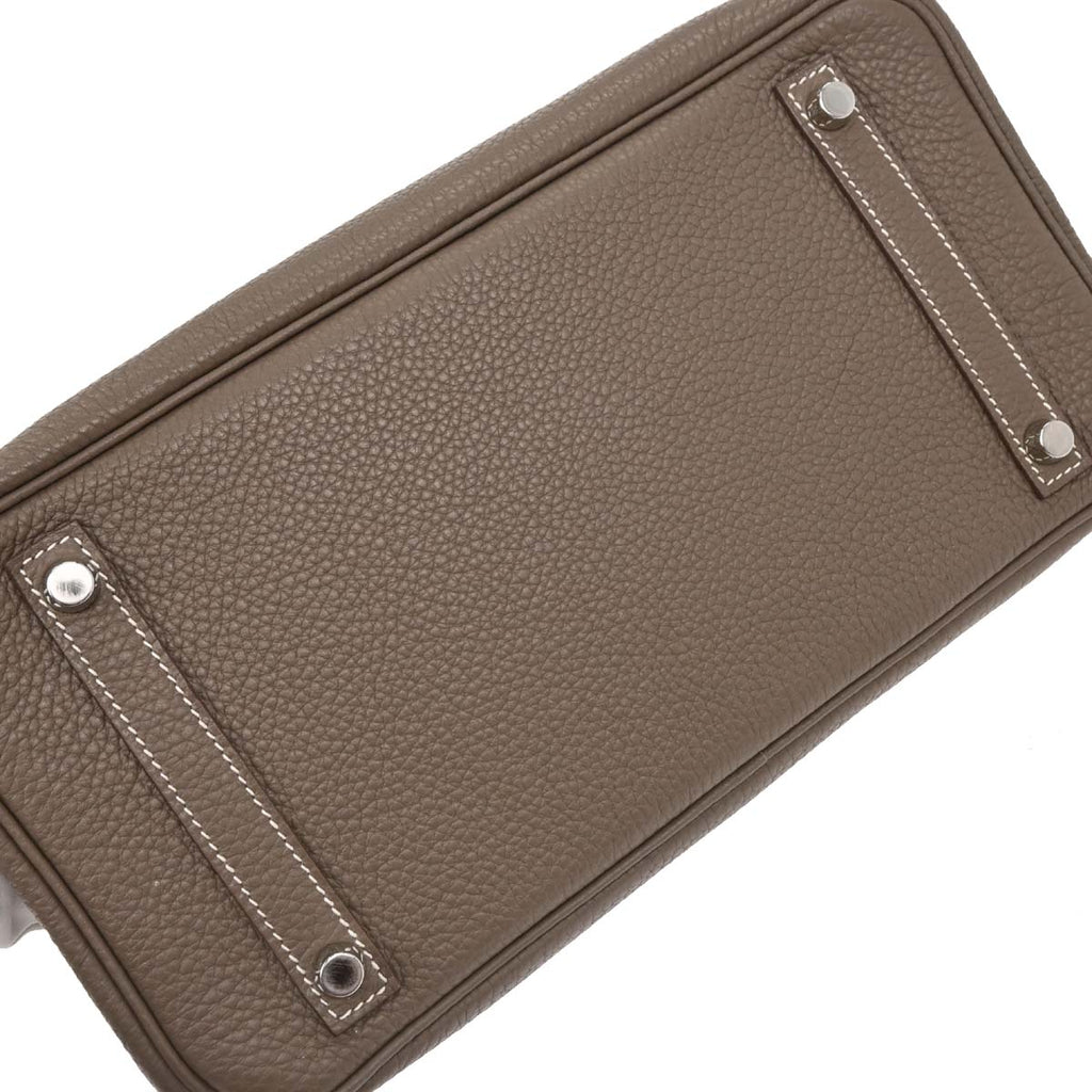 Hermes 2012 Etoupe Taurillon Clemence Birkin 30 Handbag