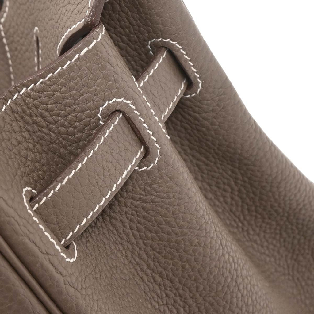 Hermes 2012 Etoupe Taurillon Clemence Birkin 30 Handbag