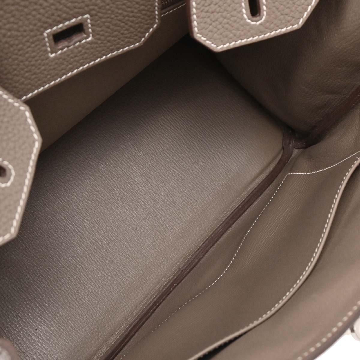 Hermes 2012 Etoupe Taurillon Clemence Birkin 30 Handbag