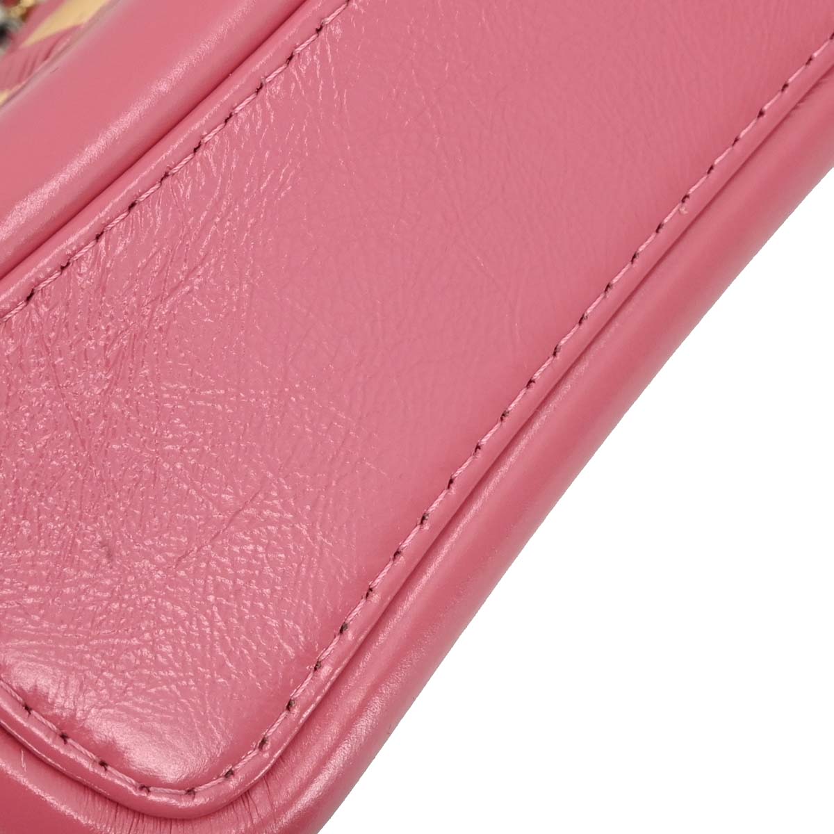 Chanel 2019 Pink Rattan Calfskin Small Gabrielle Shoulder Bag