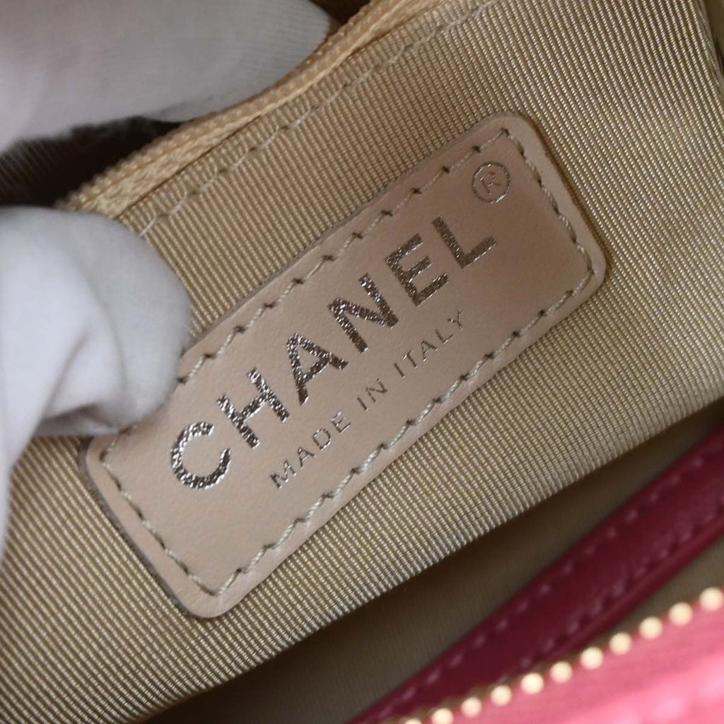 Chanel 2019 Pink Rattan Calfskin Small Gabrielle Shoulder Bag