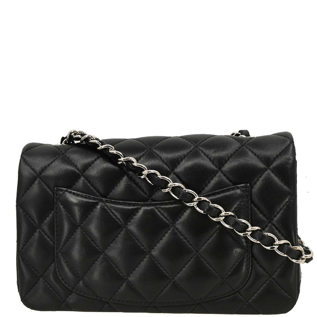 Chanel 2018-2019 Black Lambskin Classic Single Flap Shoulder Bag