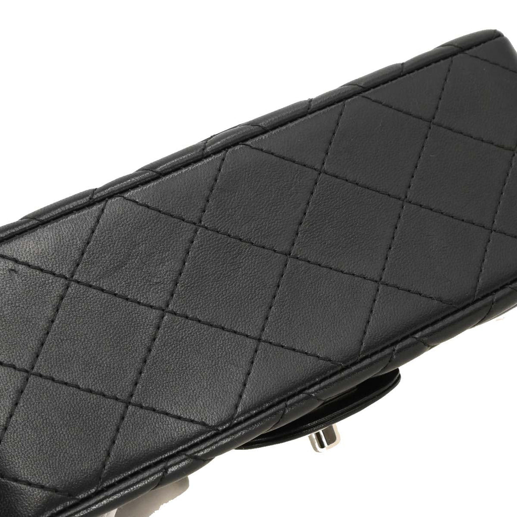 Chanel 2018-2019 Black Lambskin Classic Single Flap Shoulder Bag