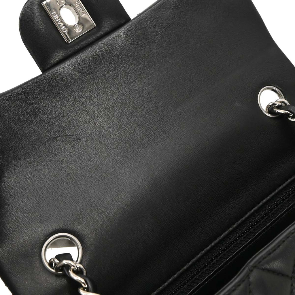 Chanel 2018-2019 Black Lambskin Classic Single Flap Shoulder Bag